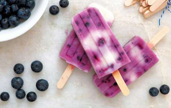 Picolé de frutas com alta proteinas