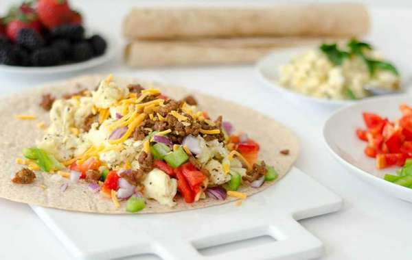 Receita épica de Burrito para o café da manhã com alto teor de proteína