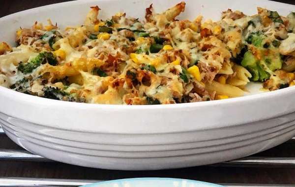 Receita de macarrão e atum com alto teor de proteínas