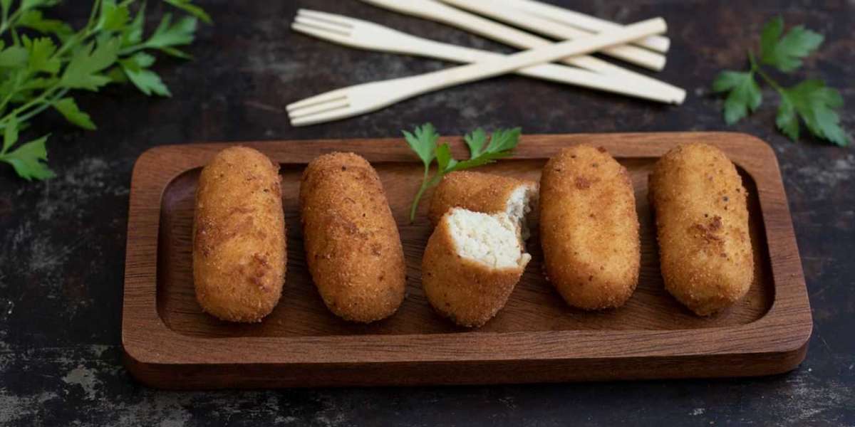 Croquetes de purê com whey frango assado e batata