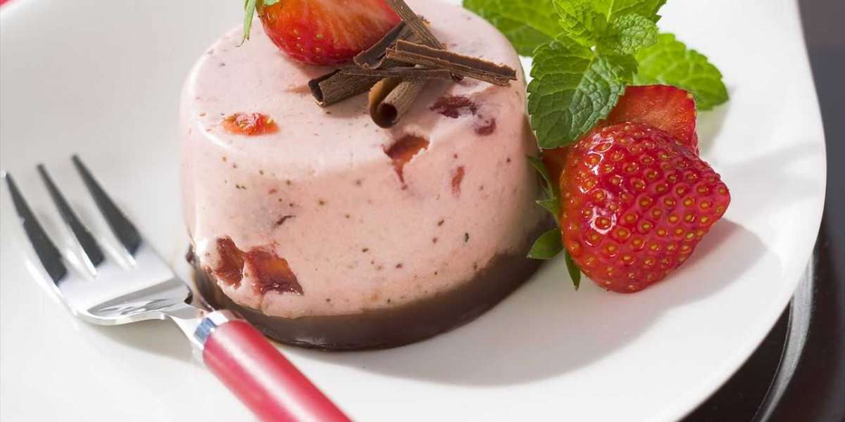 Bavarois de morango e whey