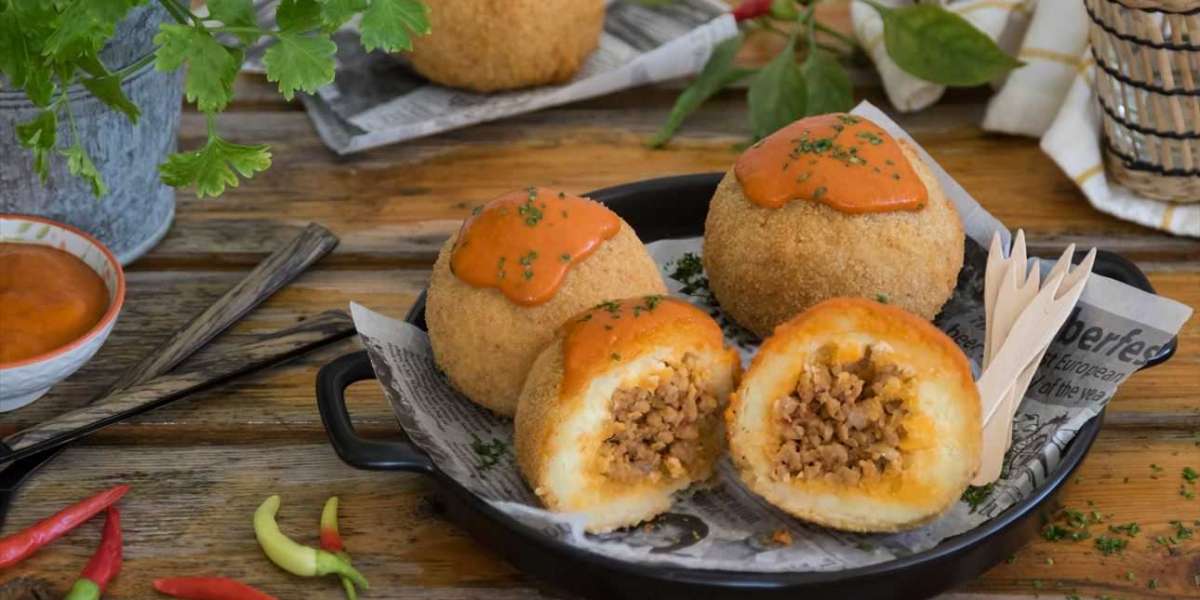 Bolas de batata recheadas