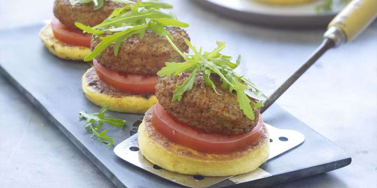 Hambúrgueres com pão de batata com whey