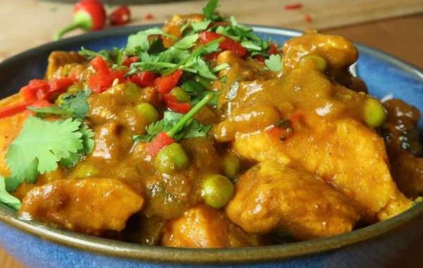 Frango, batata doce e coco Curry