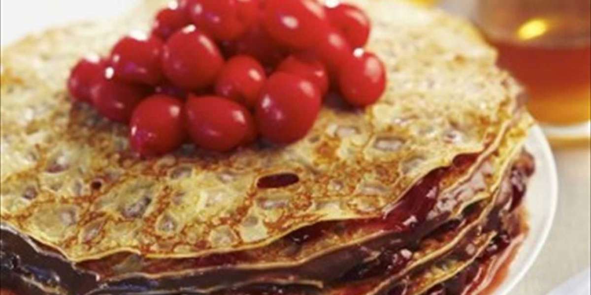 Panquecas de whey chocolate e cereja