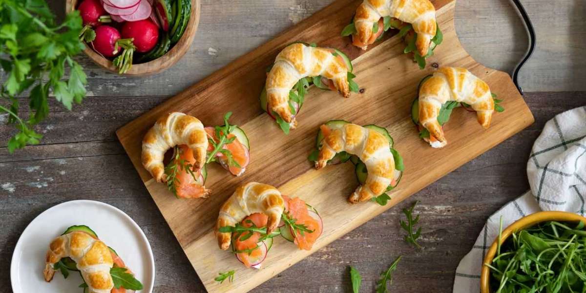 Croissant fitness de salmão defumado