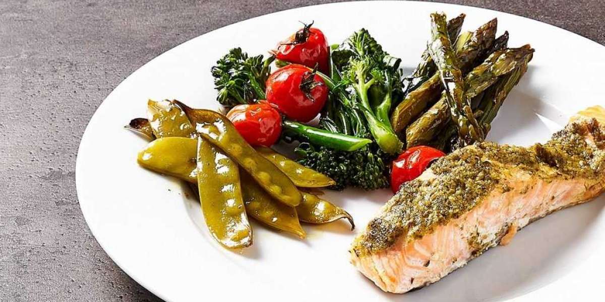 Salmão pesto fitness