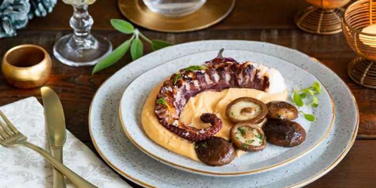 Parmentier de abóbora com shiitake e whey