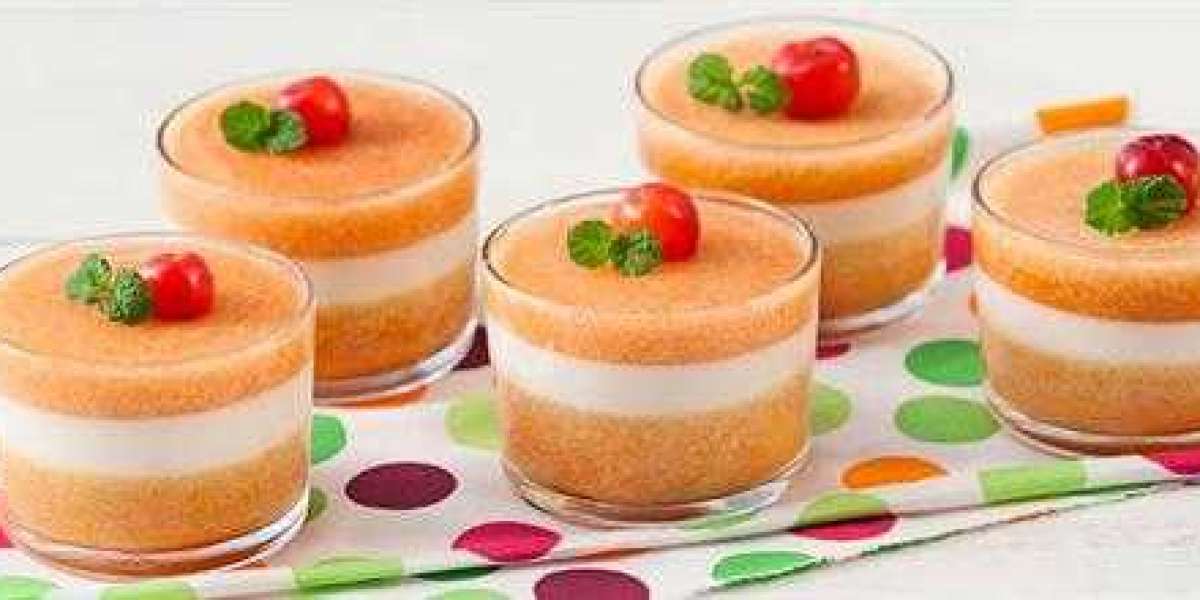 Flan de Acerola em Camadas