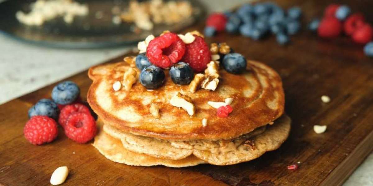 Panquecas de whey com manteiga de amendoim