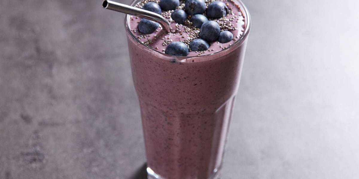 Supercharged Smoothie de blueberry e whey