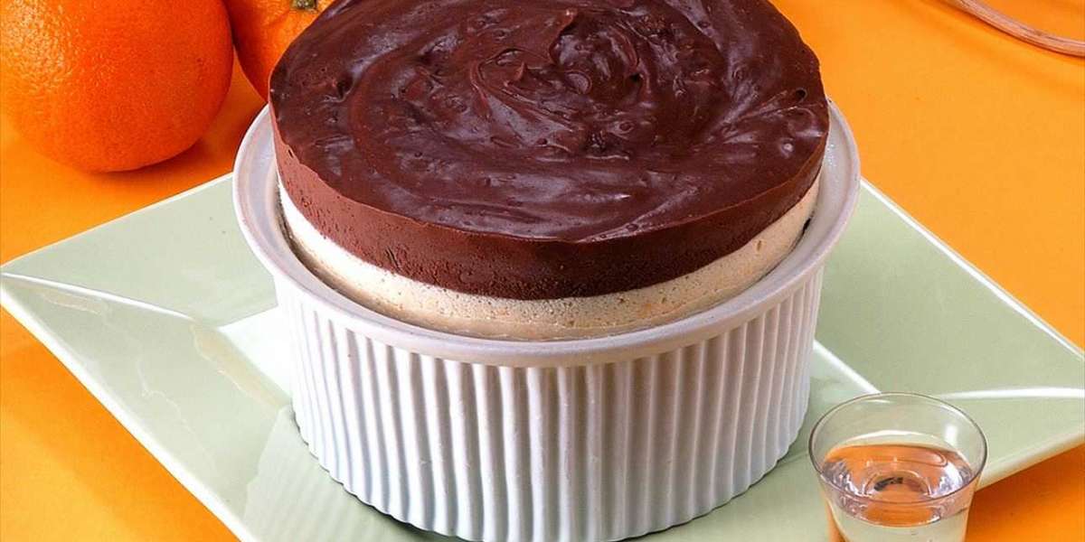 Soufflé gelado de laranja e whey