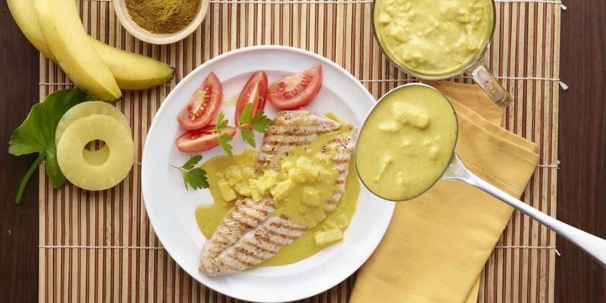 Molho de curry tropical com whey