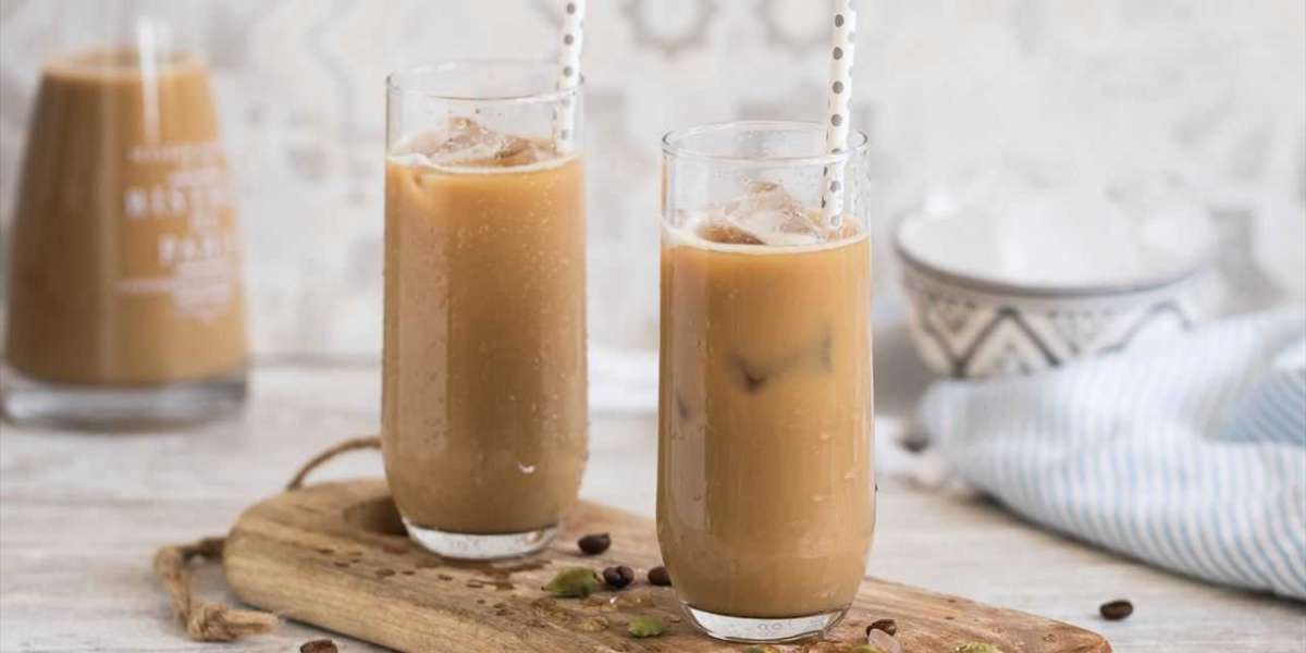 Café gelado com whey e gengibre