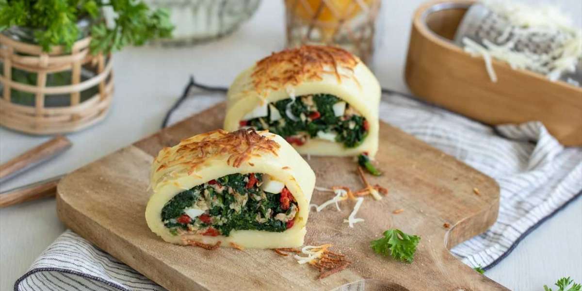 Torta de Purê de Batata com Espinafre Atum e Whey