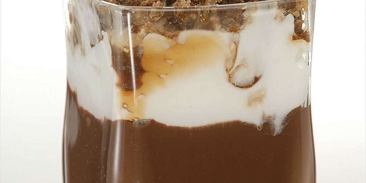 Chocolate quente com whey e granizo de café