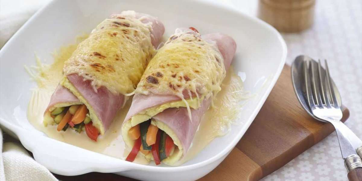 Rolos de vegetais com especiarias e whey