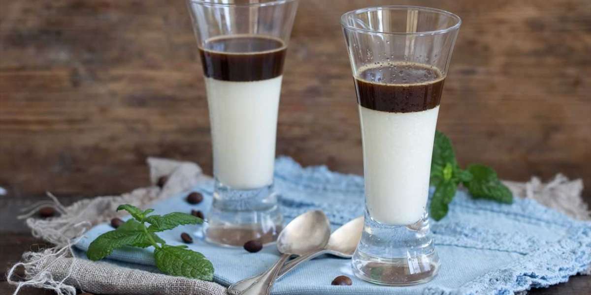 Panacota de chocolate whey e café