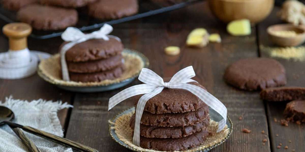 Cookies de gengibre chocolate e whey