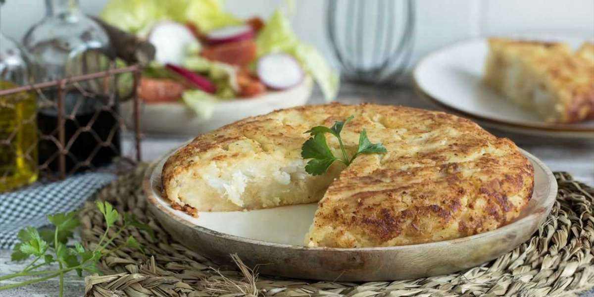 Omelete de batata com peixe e whey