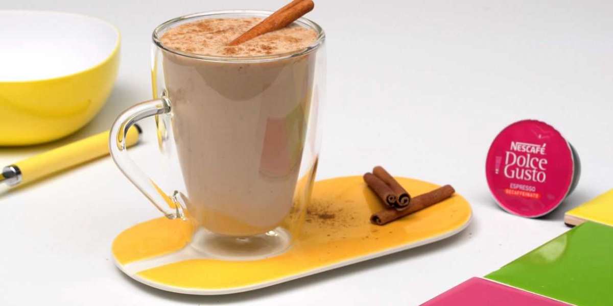 Smoothie de whey café e banana com canela