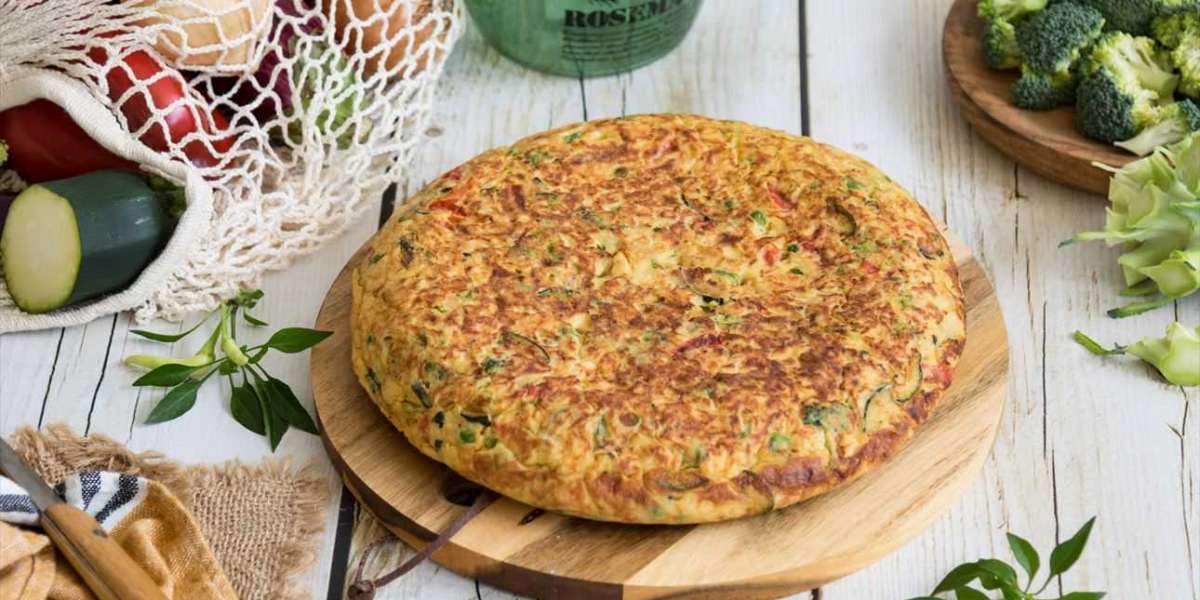 Omelete de batata com legumes e whey