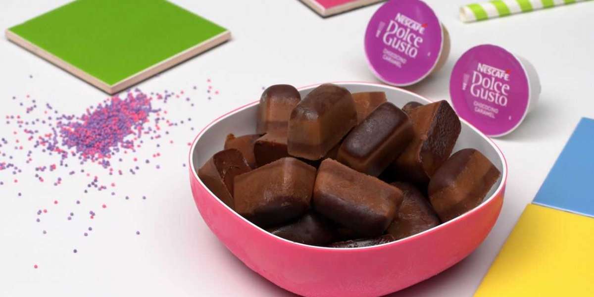 Cubos de caramelo fitness com whey