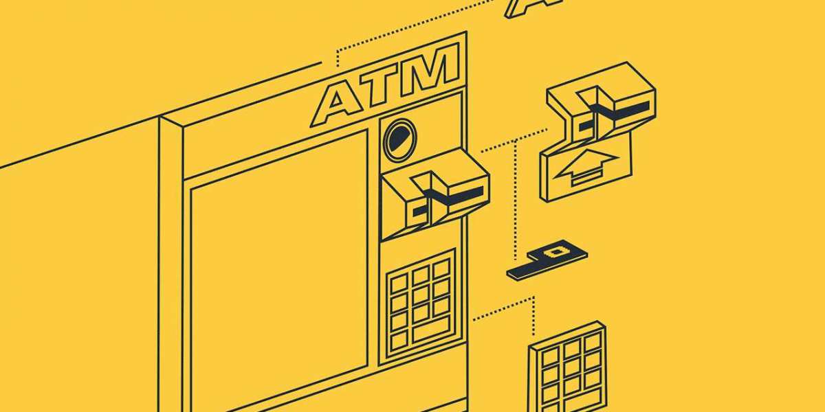 Fazendo negócios criminosos em caixas eletrônicos com cartões de crédito