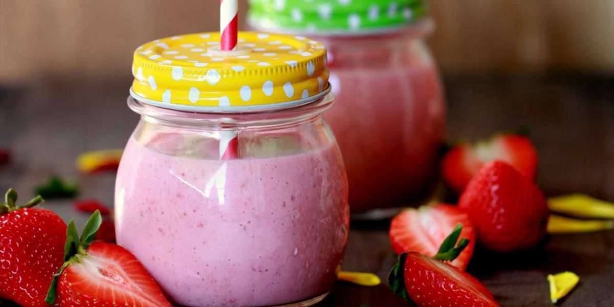 Smoothie de morango e whey