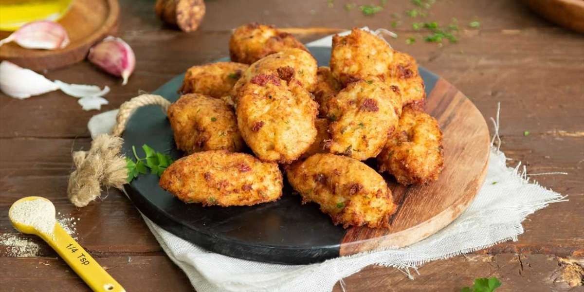 Bolinhos de tilapia, batata, whey e pimenta