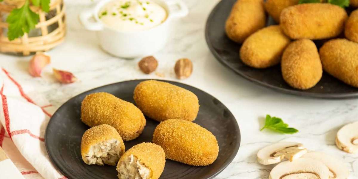 Croquetes de cogumelos e whey