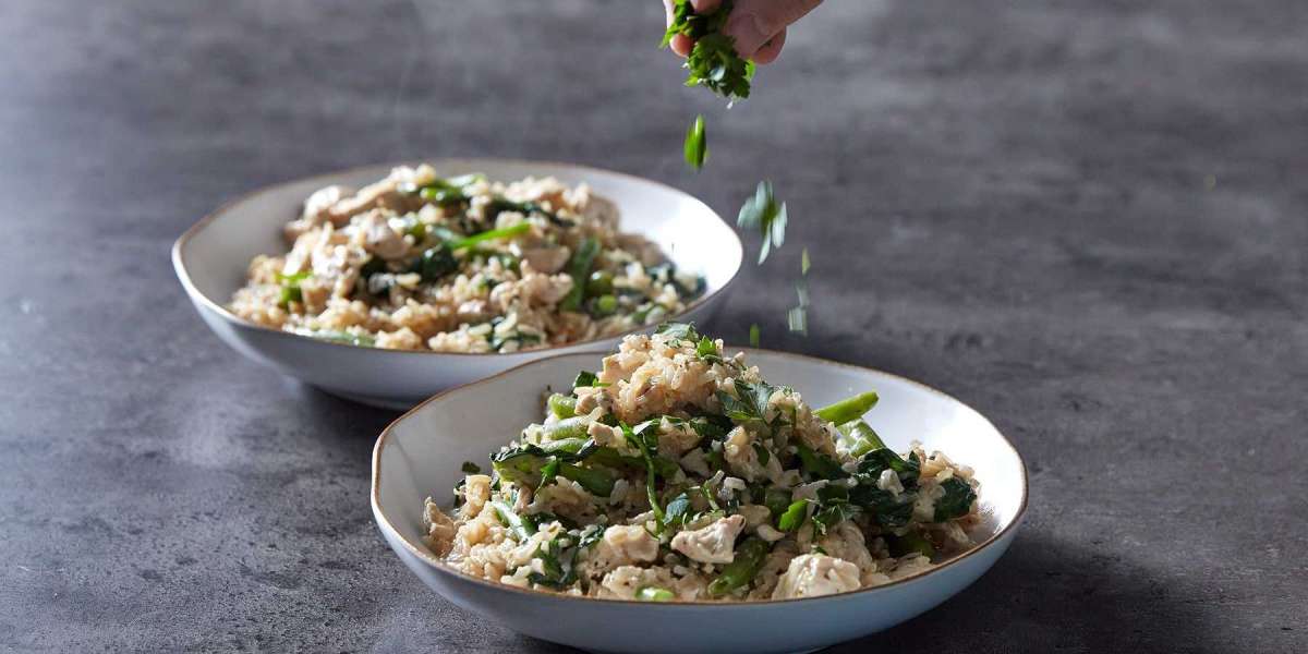 Frango e arroz cremoso com whey