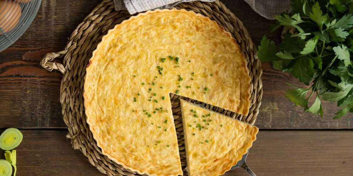 Quiche de alho-poró e whey