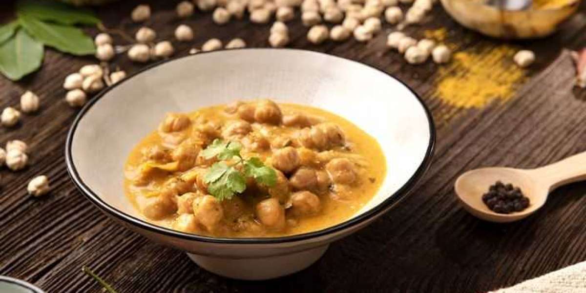 Caril de grão de bico com coco e whey