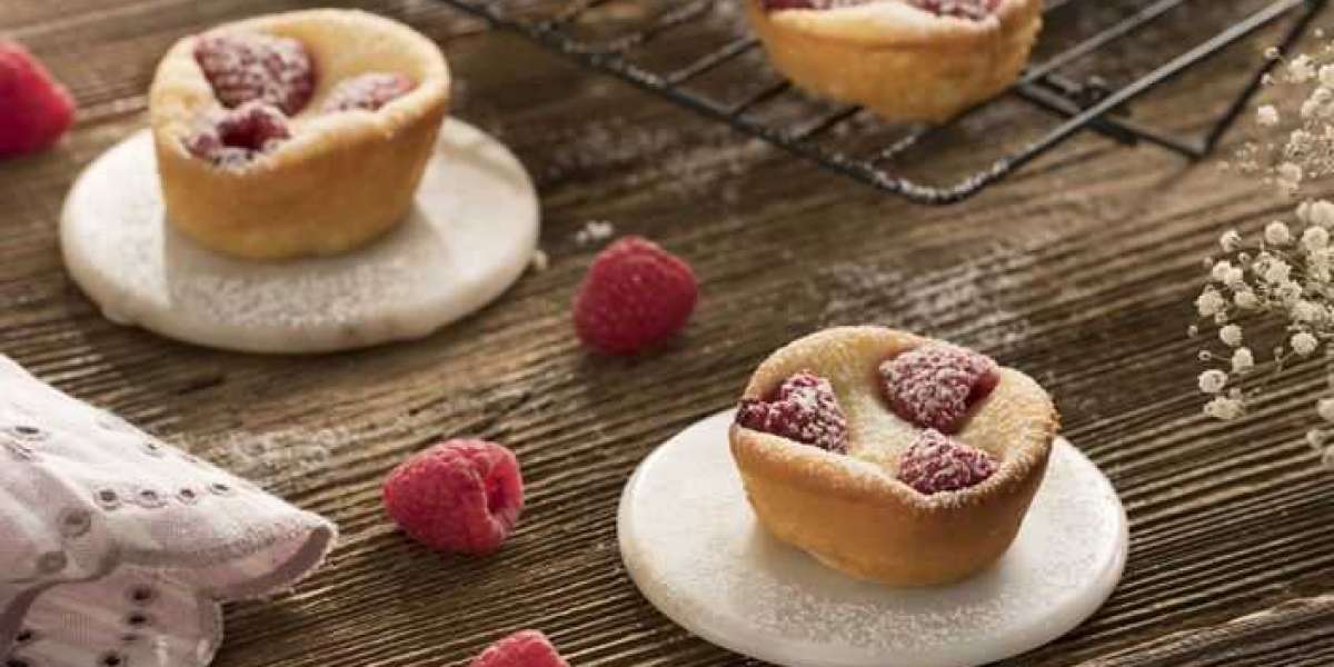 Muffins de whey e framboesa