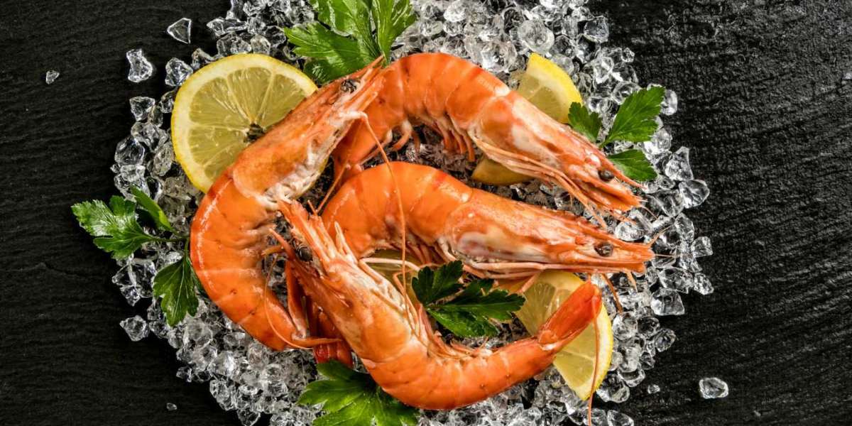 Camarões marinados com whey