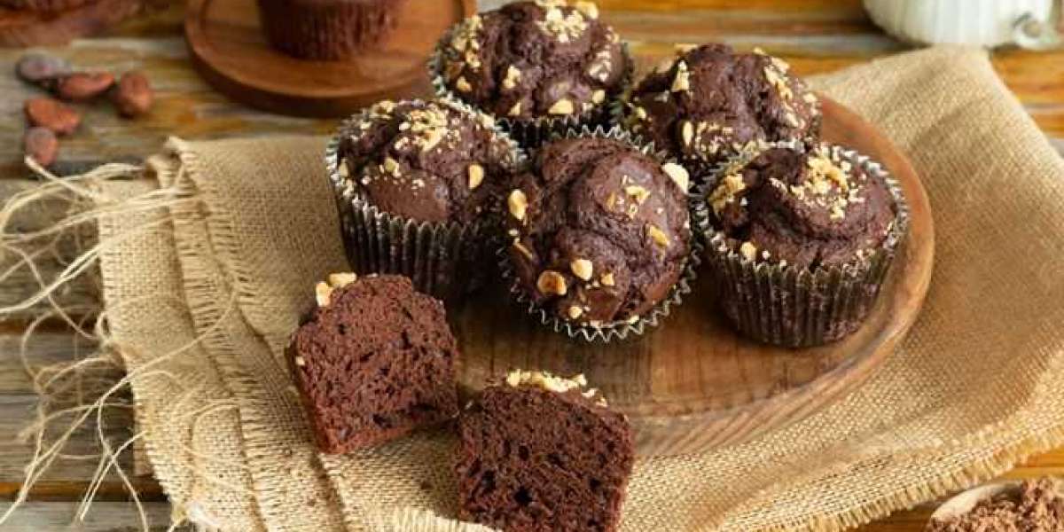 Muffins de cacau e whey
