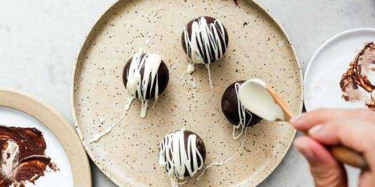 Bombas de chocolate quente com whey