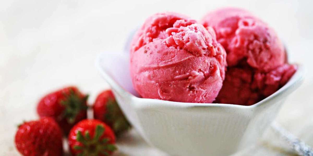 Iogurte congelado de morango e whey