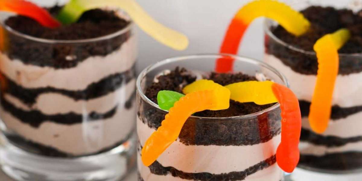 Copos de pudim de Halloween Fitness