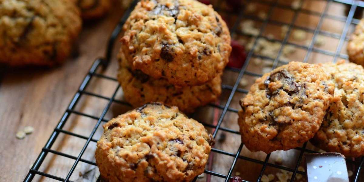 Biscoitos de aveia e chocolate com nozes