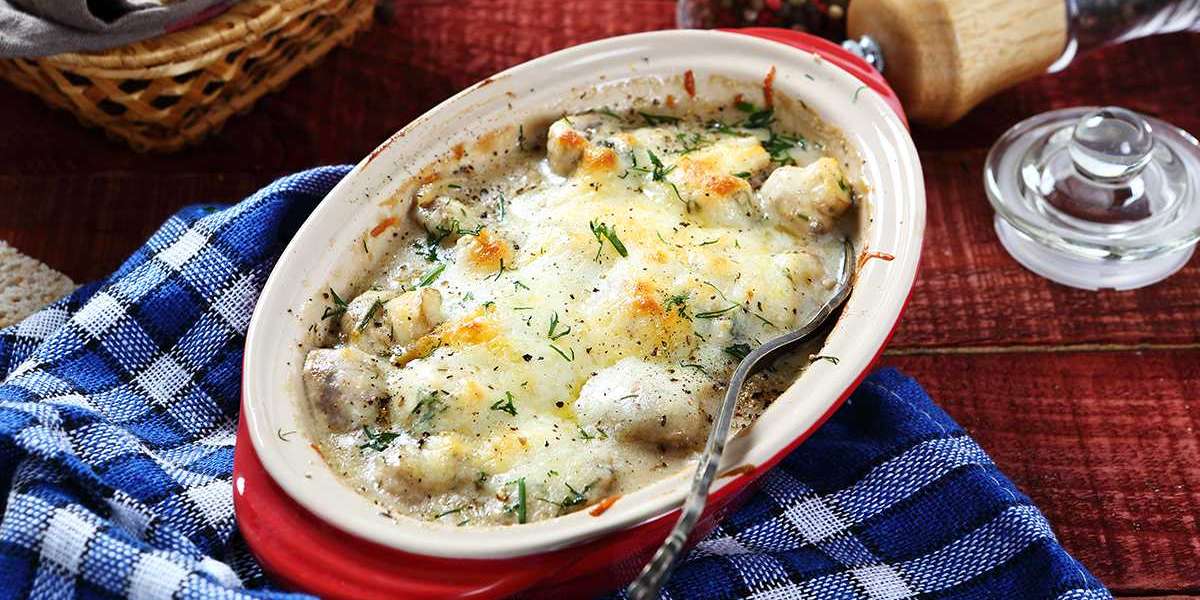 Cogumelos à parmegiana Fitness